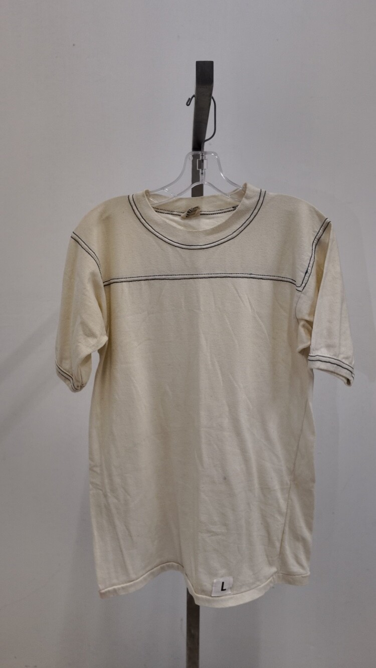 Vintage Bantams Contrast Stitch Athletic T-Shirt – Off-White (Large)